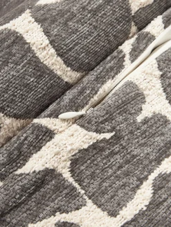 Funda de cojín en tejido bouclé y chenilla Nenda