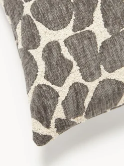 Funda de cojín en tejido bouclé y chenilla Nenda