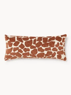 Funda de cojín en tejido bouclé y chenilla Nenda