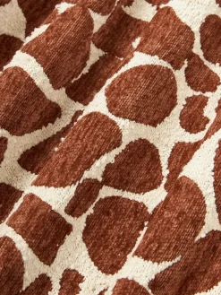 Funda de cojín en tejido bouclé y chenilla Nenda