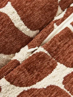 Funda de cojín en tejido bouclé y chenilla Nenda