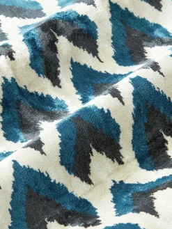 Funda de cojín estampada de viscosa en tejido jacquard Heron