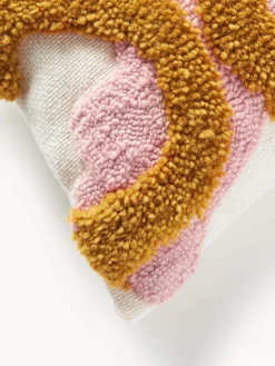 Funda de cojín grande artesanal con tejido capitoné Jiri