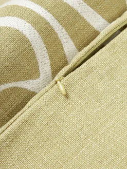 Funda de cojín para exterior con estampado de ondas bordadas Shanti