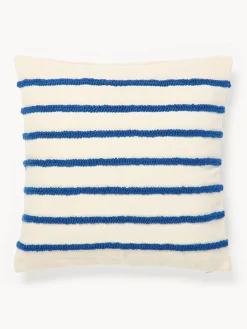 Funda de cojín reversible con inscripción bordada Blah Blah