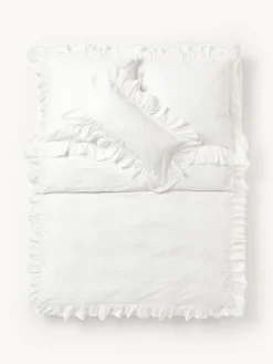 Funda nórdica de algodón con volantes Louane