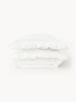 Funda nórdica de algodón con volantes Louane