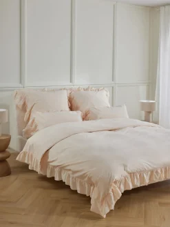 Funda nórdica de algodón con volantes Louane