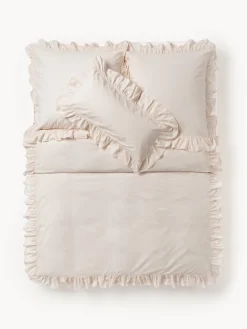 Funda nórdica de algodón con volantes Louane