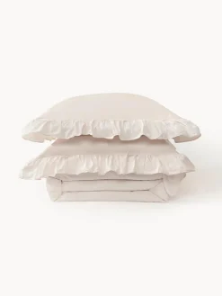 Funda nórdica de algodón con volantes Louane