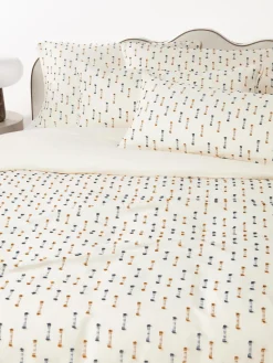 Funda nórdica de algodón con flecos en mechones Lenja