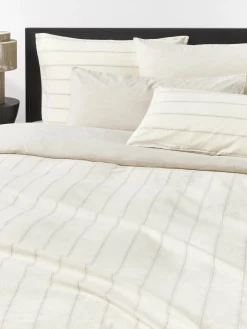 Funda nórdica de algodón lavado a rayas Caspian