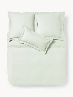 Funda nórdica de lino con ribete Linna