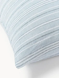 Funda nórdica de lino lavado con rayas Telma