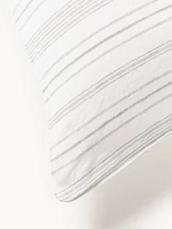 Funda nórdica de lino lavado con rayas Telma