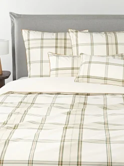 Funda nórdica de percal a cuadros con ribete Scarlet