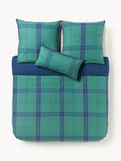 Funda nórdica de percal a cuadros con ribete Scarlet