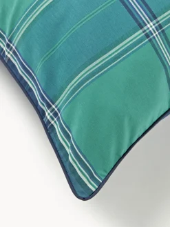 Funda nórdica de percal a cuadros con ribete Scarlet