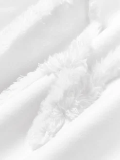 Funda nórdica de percal con decoración de penachos Madeline