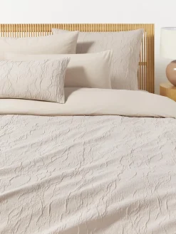 Funda nórdica de percal de algodón lavado Leonora