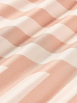 Funda nórdica de satén a rayas con dobladillo Brendan