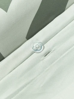 Funda nórdica de satén a rayas con dobladillo Brendan