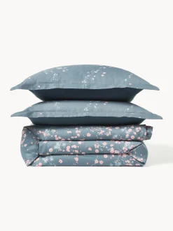 Funda nórdica de satén con estampado floral Sakura