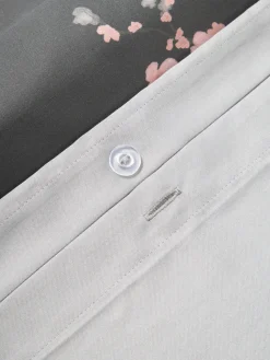 Funda nórdica de satén con estampado floral Sakura