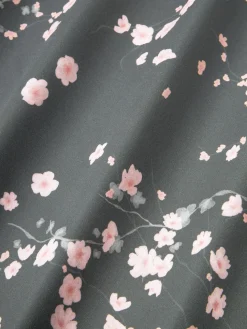 Funda nórdica de satén con estampado floral Sakura