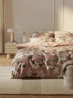 Funda nórdica de satén con estampado floral Flori