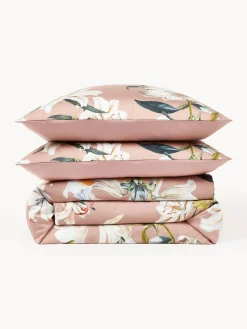 Funda nórdica de satén con estampado floral Flori