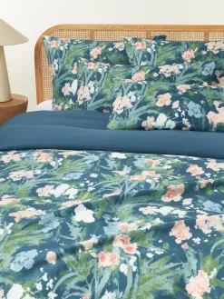 Funda nórdica de satén estampado Anthea