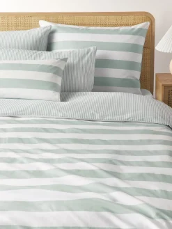 Funda nórdica doble cara de algodón a rayas Lorena