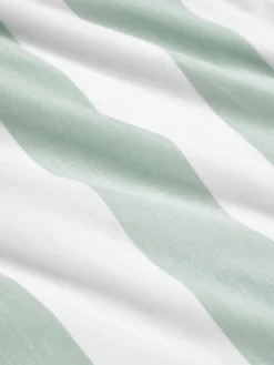 Funda nórdica doble cara de algodón a rayas Lorena