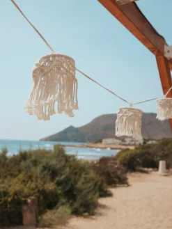 Guirnalda de luces LED solares de algodón Mykonos