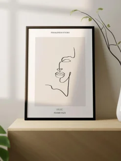 Impresión digital enmarcada Femme Face