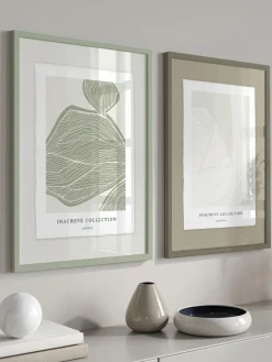 Impresión digital enmarcada artesanal Leaves