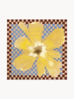 Impresión digital Flower With Checks 03