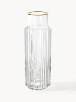 Jarra soplada con borde dorado Aleo, 1 L