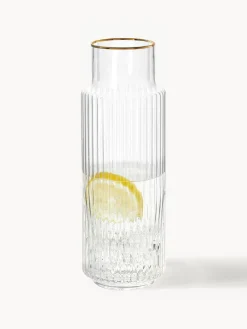 Jarra soplada con borde dorado Aleo, 1 L