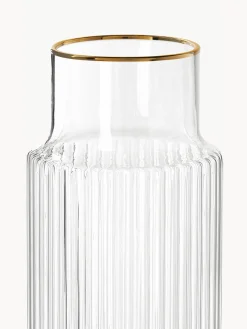 Jarra soplada con borde dorado Aleo, 1 L