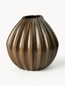 Jarrón artesanal con esmalte reactivo Wide, 30 cm