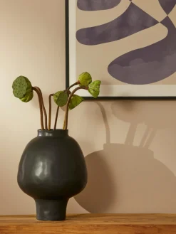 Jarrón artesanal de diseño de gres Saki, 32 cm