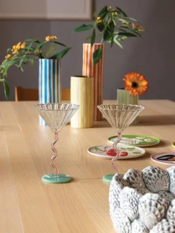 Jarrón artesanal de porcelana Ray, 29 cm