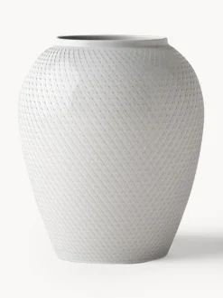 Jarrón artesanal de porcelana Rhombe, 17 cm
