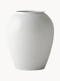 Jarrón artesanal de porcelana Rhombe, 25 cm