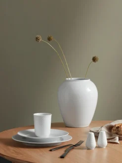 Jarrón artesanal de porcelana Rhombe, 25 cm