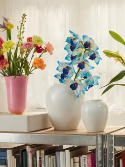 Jarrón artesanal de porcelana Rhombe, 25 cm