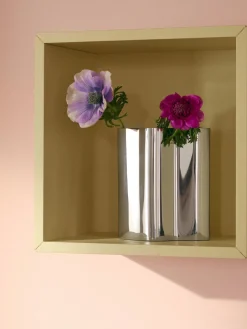 Jarrón de acero inoxidable Vine, 18 cm