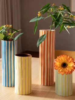 Jarrón de porcelana artesanal Ray, 13 cm